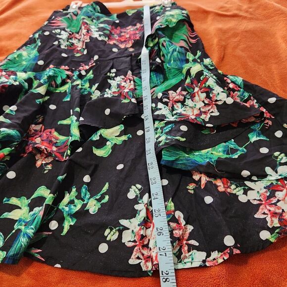 Bold Element Skirt Women Small Lightweight High Low Tropical Ruffle Skirt  B9 - Picture 9 of 10
